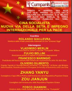 MILANO: Cina socialista - nuova via della seta e impegno internazionale per la pace