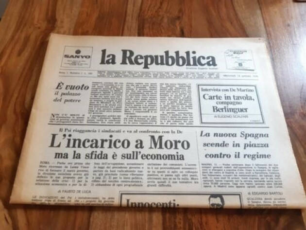 #Accaddeoggi 14 gennaio 1976 Esci il primo numero di Repubblica