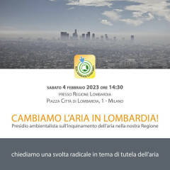  Milano 4 febbraio presidio per cambio politiche tutela aria in Lombardia Le novità