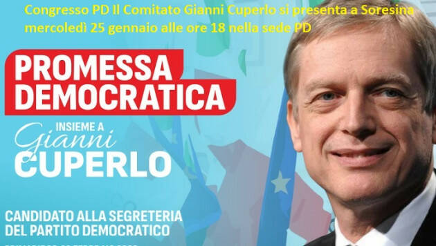 Congresso PD Il Comitato Gianni Cuperlo si presenta a Soresina