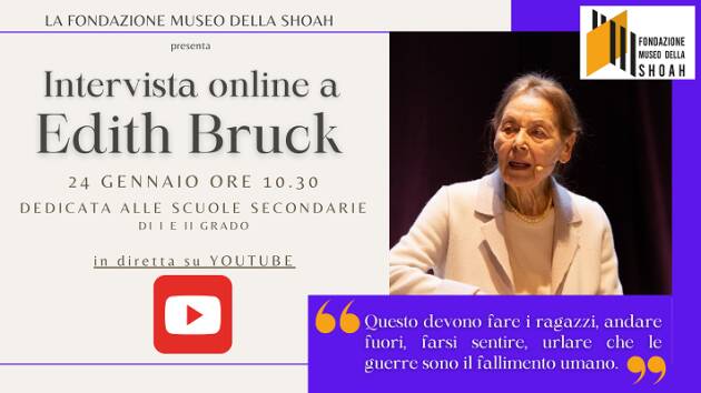 (CR) Giornata della Memoria 27 gennaio   Edith Bruck in streaming di oltre 3.000 studenti