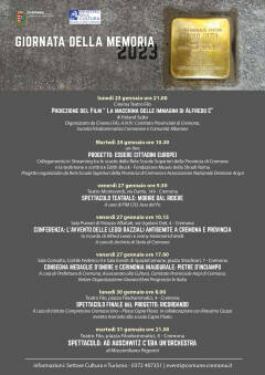Giorno della Memoria 27 gennaio :gli eventi in programma a Cremona