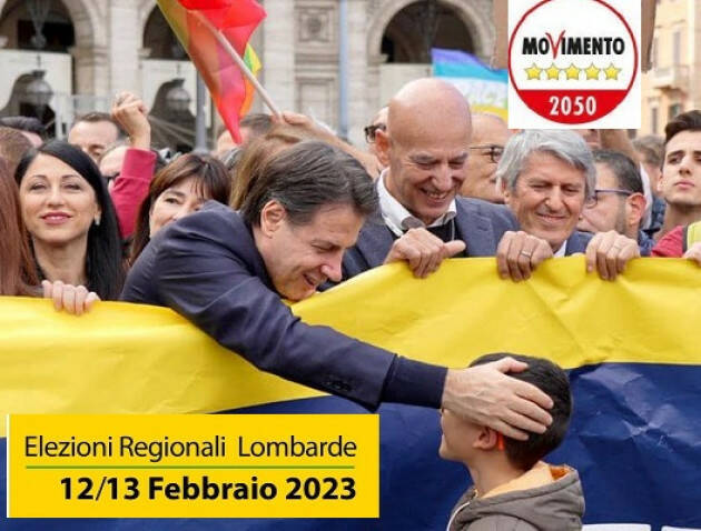M5S Elezioni Regionali. Giuseppe Conte in Lombardia il 6 e 7 febbraio