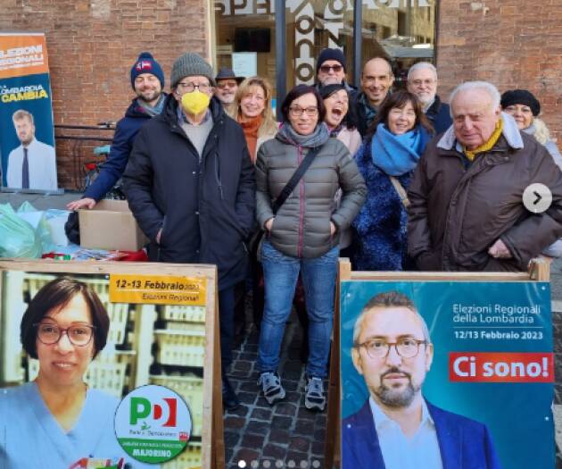 Lombardia il 12-13 febbraio si vota Ultimo banchetti del PD Cremona in provincia