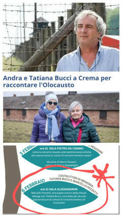 Crema Olocausto Incontro con  Andra e Tatiana Bucci e Marcello Pezzetti