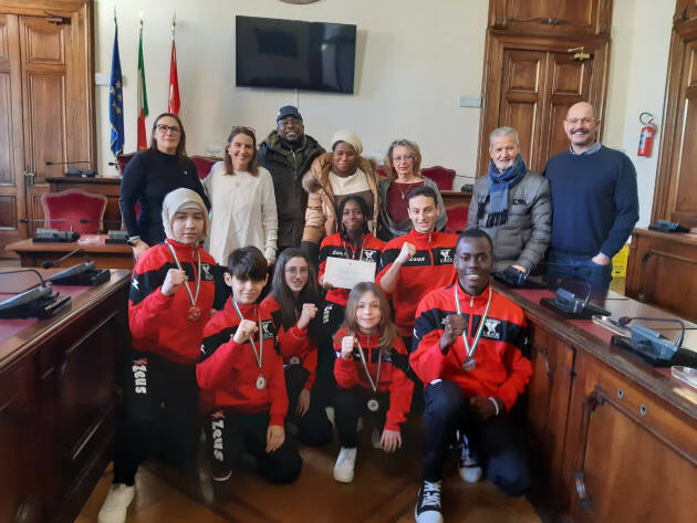 Piacenza incontro tra la sindaca Katia Tarasconi e Asd Taekwondo Csak