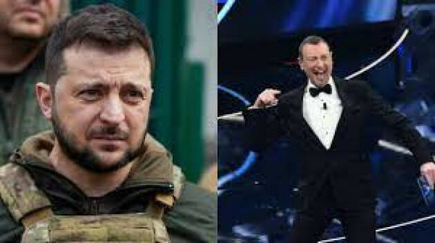 La lettera di Zelensky letta a Sanremo. Vergognoso!