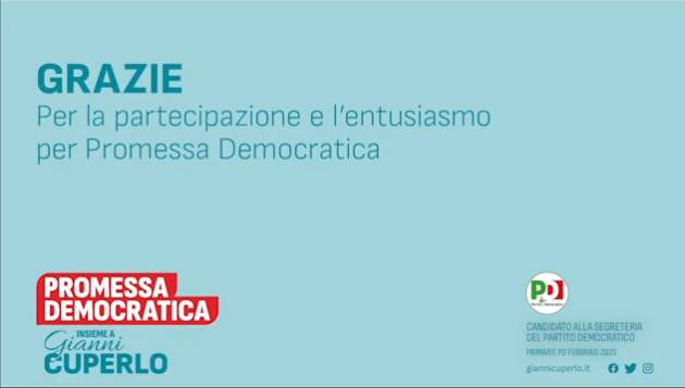Cuperlo (Pd) I risultati elettorali Lazio e Lombardia richiedono un NUOVO PD (Video)