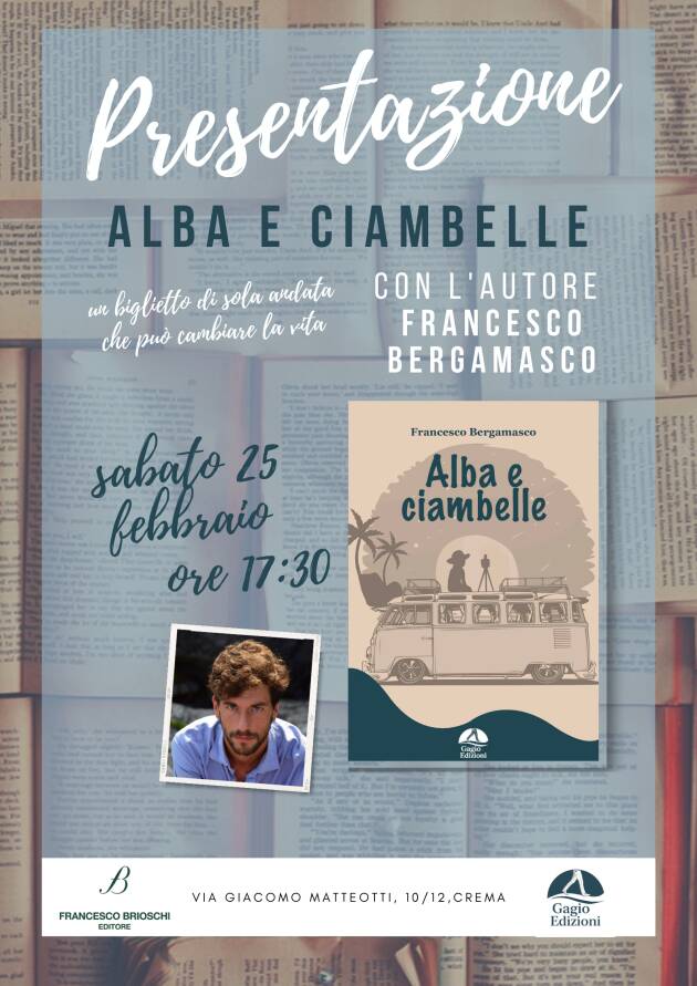 Gagio Edizioni Alba e Ciambelle, il nuovo romanzo di Bergamasco