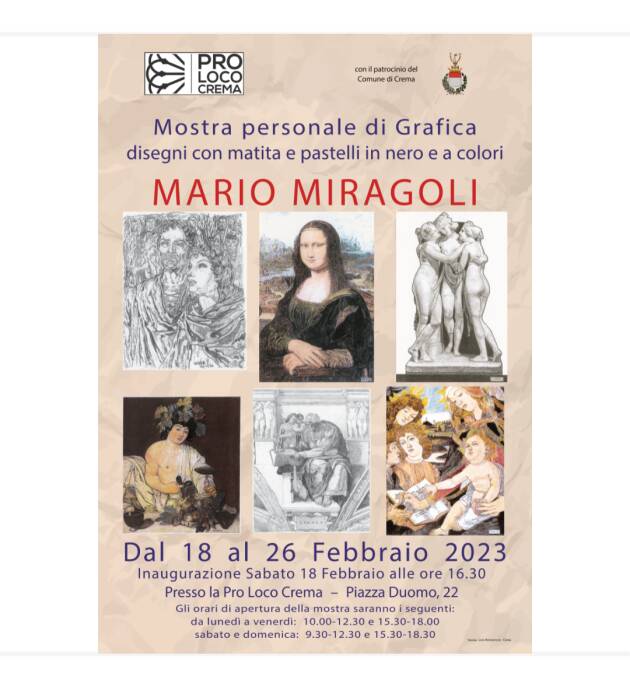 ProLoco Crema invita alla mostra di Mario Miragoli
