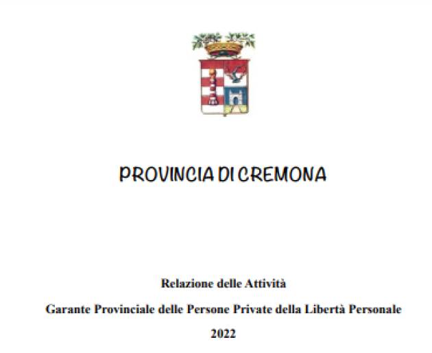 Relazione annuale del Garante dei diritti delle persone private della
