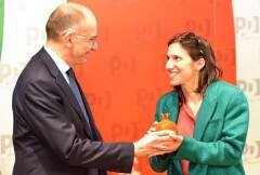 PD Il passaggio di consegne fra Enrico Letta e Elly Schlein alla sede nazionale 