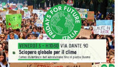 Partecipiamo allo SCIOPERO GLOBALE PER  IL CLIMA promosso dai Fridays For Future.