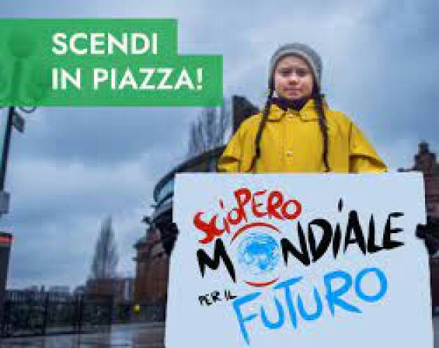 Partecipiamo allo SCIOPERO GLOBALE PER  IL CLIMA promosso dai Fridays For Future.