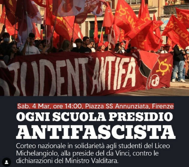 Retestudenti   IN PIAZZA A FIRENZE IL 4 MARZO 2023 contro il fascismo