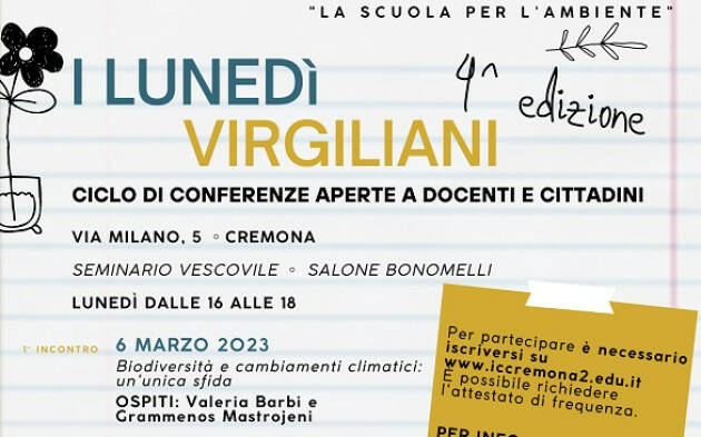 (CR) Gramménos Mastrojeni, inaugura i Lunedì Virgiliani