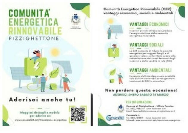 Pizzighettone Ultimi giorni per aderire alla comunità energetica rinnovabile