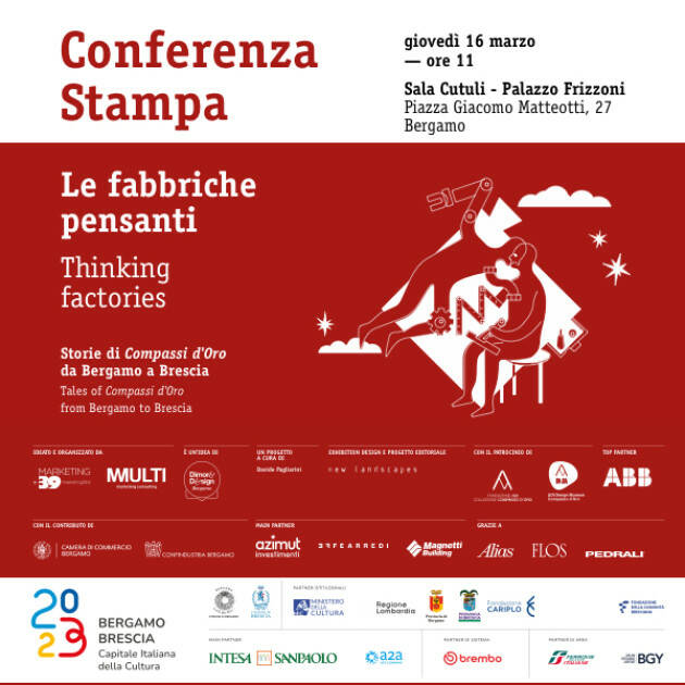 BERGAMO CONFERENZA STAMPA 'Le fabbriche pensantiì' 