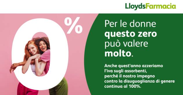 TAMPON TAX AZZERATA, ANCHE PER IL 2023 NELLE FARMACIE LLOYDS