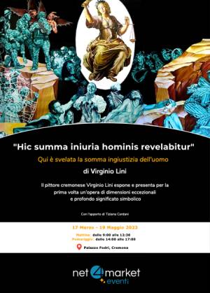 (CR) A Palazzo Fodri  Virginio Lini presenta  'Hic summa iniuria hominis revelabitur'