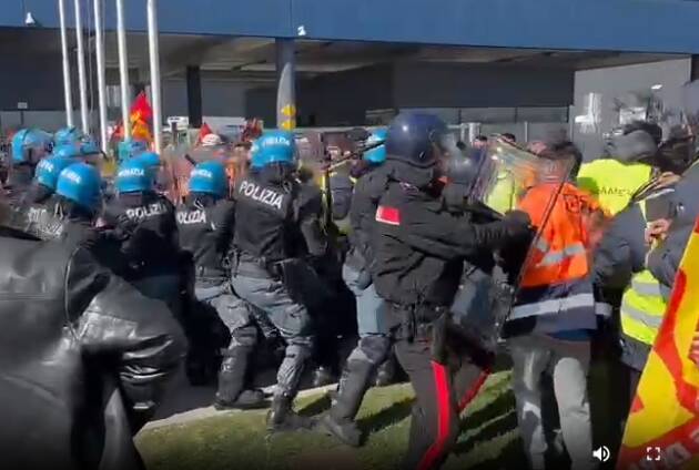 RIFONDAZIONE: LAVORATORI TALTRANS DI CALCIO (BG) VENGONO MASSACRATI DALLE FORZE 