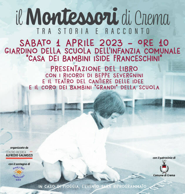 Il Centro Galmozzi presenta il libro ‘il Montessori di Crema’