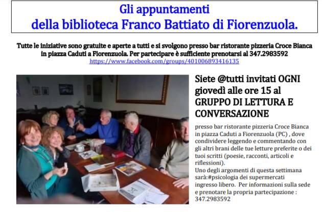 UQBAR LOVE Newsletter della biblioteca Franco Battiato di Fiorenzuola 2 aprile 2023