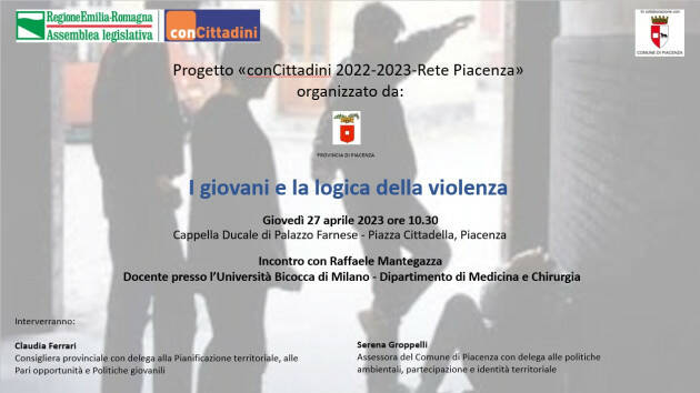 'I giovani e la logica della violenza': incontro con Raffaele Mantegazza a Piacenza