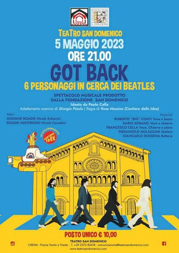 CREMA: Torna 'Got Back. Sei personaggi in cerca dei Beatles'