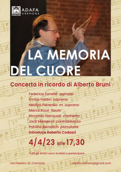 (CR) ADAFA ‘La memoria del cuore’ concerto in ricordo di Alberto Bruni