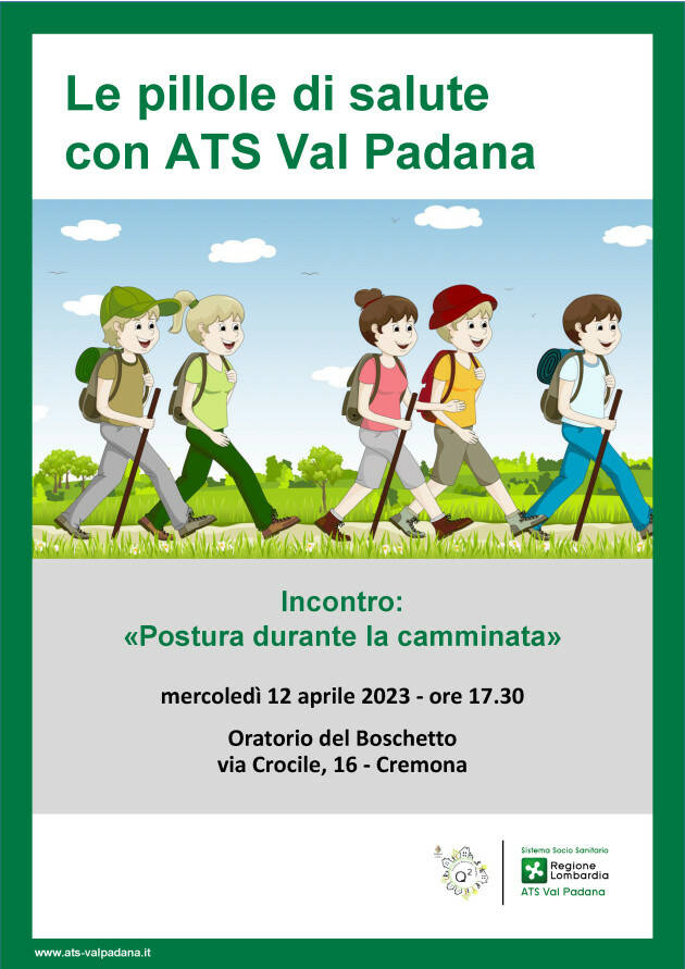 LE PILLOLE DI SALUTE: PROSSIMO APPUNTAMENTO IL 12 APRILE A CREMONA