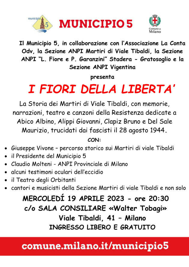 I FIORI DELLA LIBERTA’ La Storia dei Martiri di Viale Tibaldi