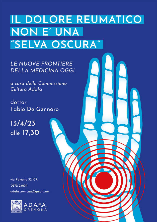 ADAFA (CR) l dolore reumatico non è una 