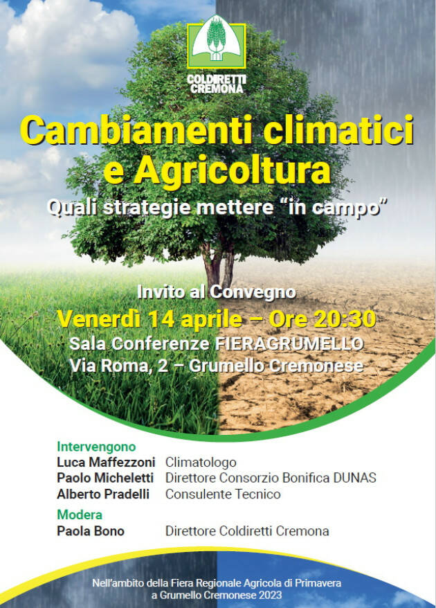 Coldiretti Cambiamenti climatici e Agricoltura, quali strategie mettere ‘in campo’