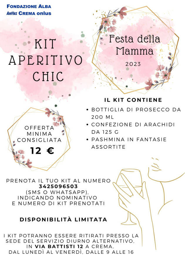 Crema Anffas, ecco il kit per la festa della mamma