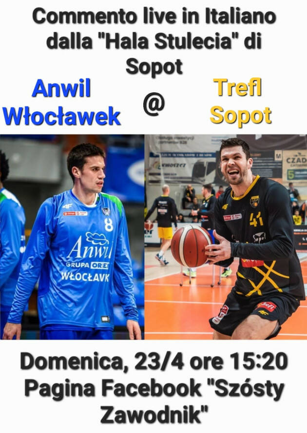  Prima cronaca live Serie A polacca di basket (con ex giocatori di Cremona)