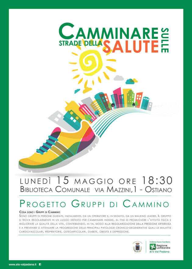 GRUPPI DI CAMMINO DI ATS VAL PADANA IL 15 MAGGIO AD OSTIANO