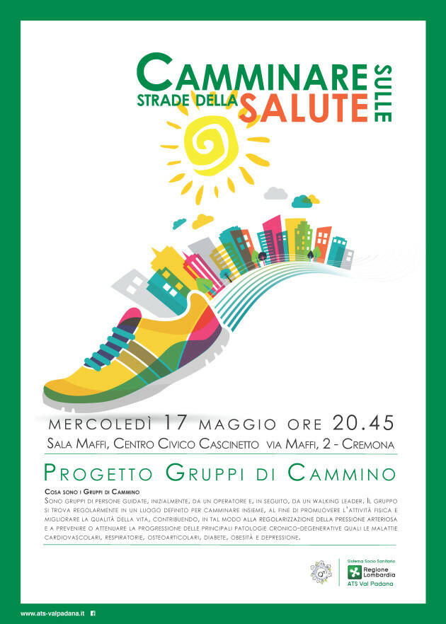 GRUPPI DI CAMMINO DI ATS VAL PADANA 17 MAGGIO A CREMONA