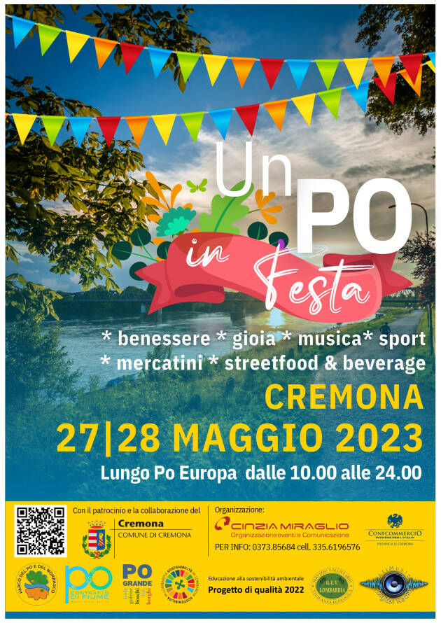 Cremona Dal 27 al 28 maggio l’evento Un Po in festa