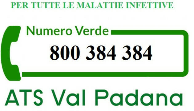 ATS VAL PADANA ATTIVA UN NUMERO VERDE PER TUTTE LE MALATTIE INFETTIVE
