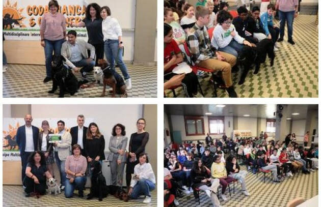 Piacenza Dieci anni di pet therapy ed educazione cinofila alla media Anna Frank