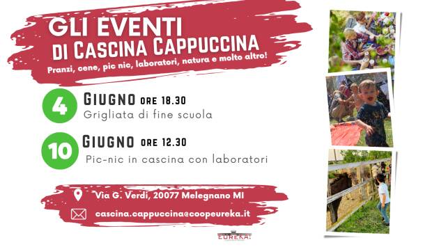 (MI) Eureka I prossimi eventi in Cascina Cappuccina.