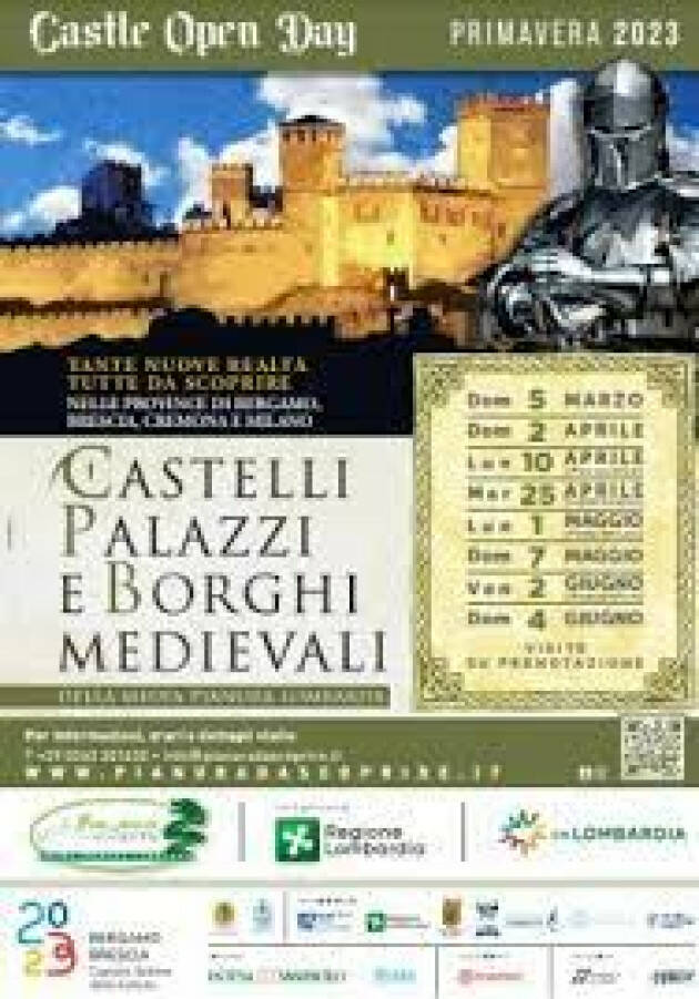 Ultimo imperdibile appuntamento con le Giornate dei castelli, palazzi e borghi medievali 