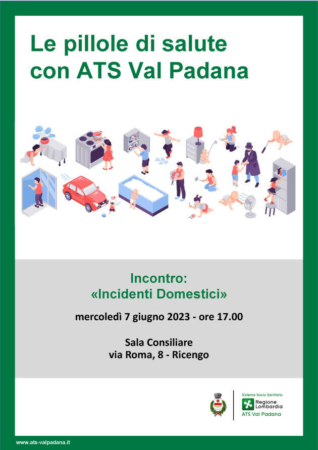  LE PILLOLE DI SALUTE DI ATS VAL PADANA PROSSIMO APPUNTAMENTO IL 7 GIUGNO A RICENGO