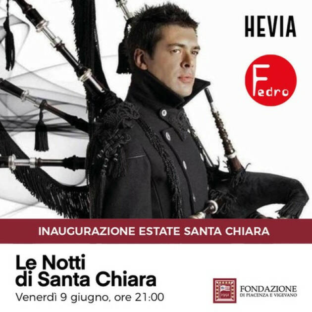 Fedro presenta Hevia a Piacenza venerdì 9 giugno ore 21.30