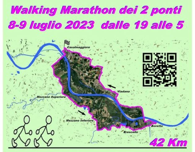 Casalmaggiore 42 Km Walking Marathon dei 2 ponti.Evento di Ferdinando Tagliavini