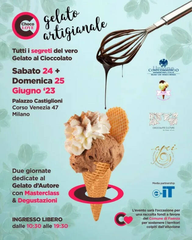 Milano CHOCOLOVE, IL 24 e 25 GIUGNO LA FESTA DEL GELATO ARTIGIANALE