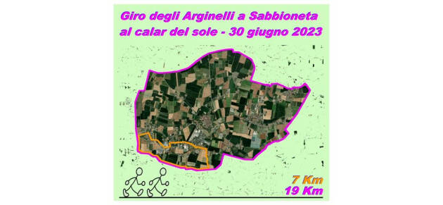 Camminata di gruppo 7 o 19 km sugli Arginelli di Sabbioneta.