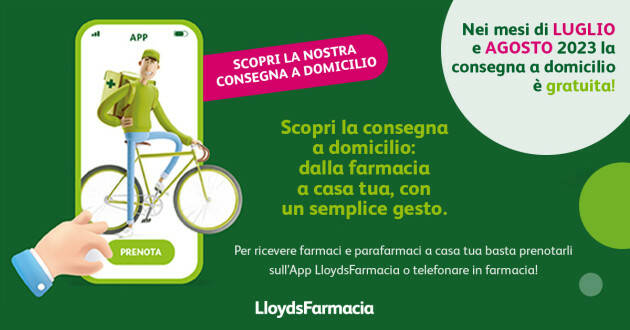 (CR) consegna gratuita domicilio farmaci, con LloydsFarmacia, a luglio/agosto
