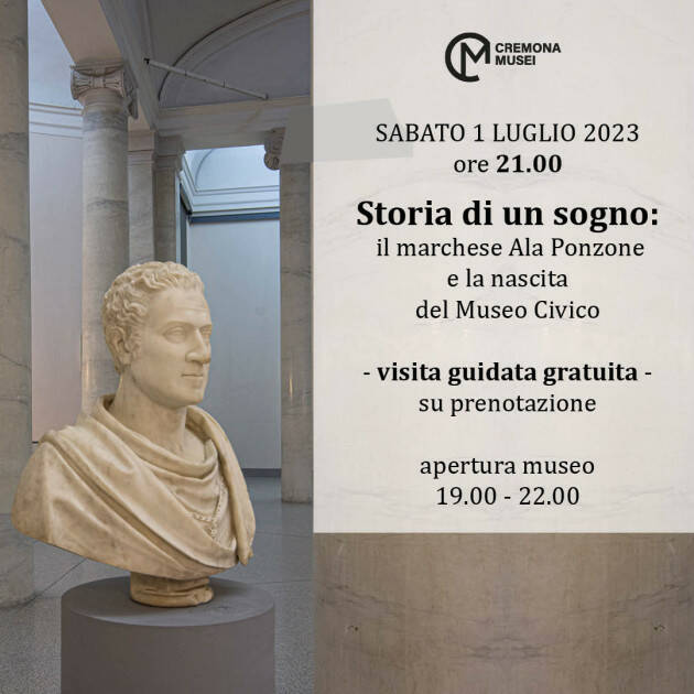 (CR) Museo Civico 'Ala Ponzone' nuovi orari dall’1 luglio al 3 settembre 